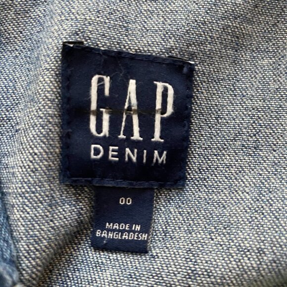 GAP Dark Denim One Piece Long Sleeve Jumpsuit - Size 00 - Picture 2 of 3